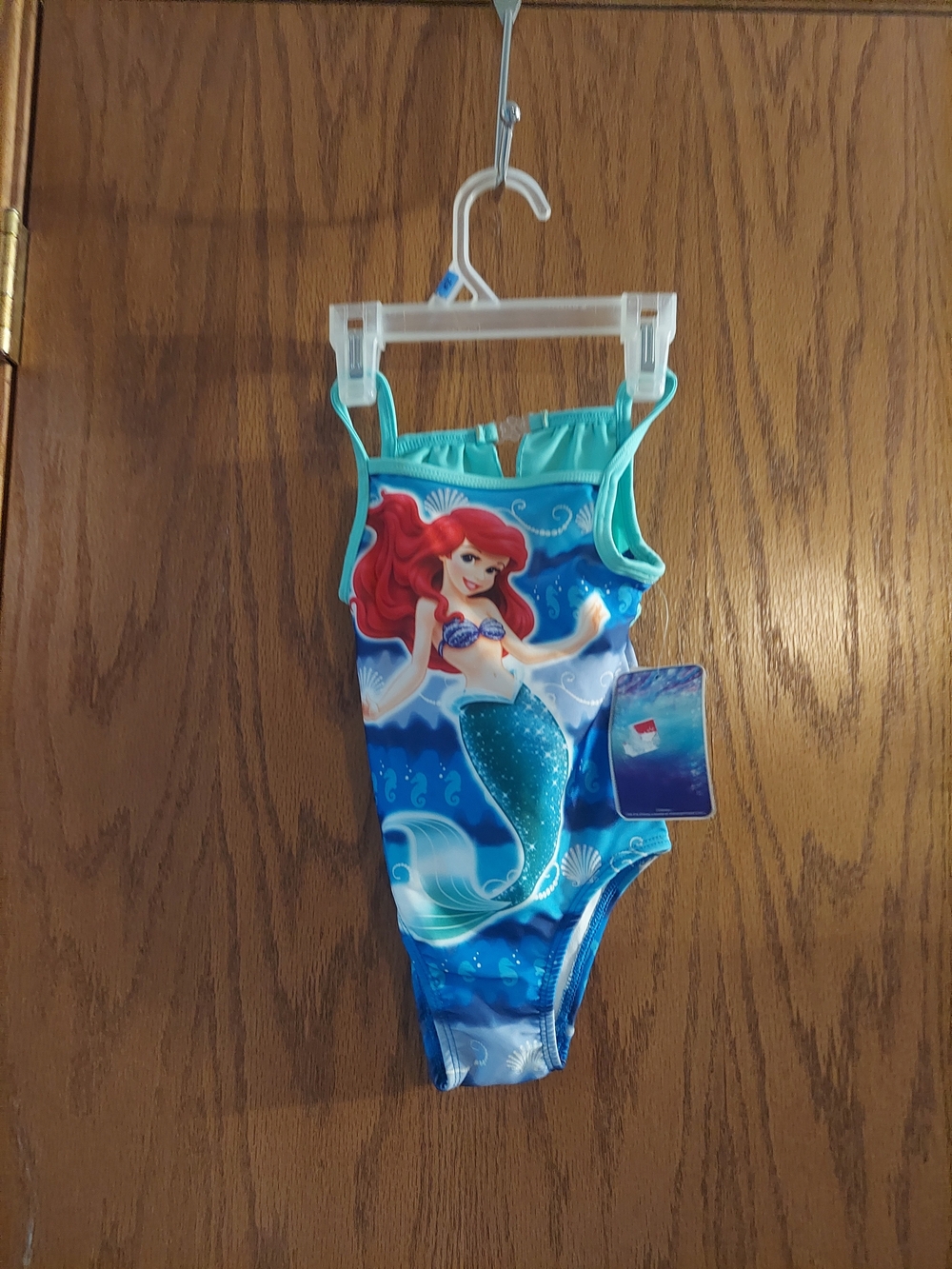 NWT Disney Little Mermaid Ariel One Piece Swimsuit 18M UPF 50+ Blue